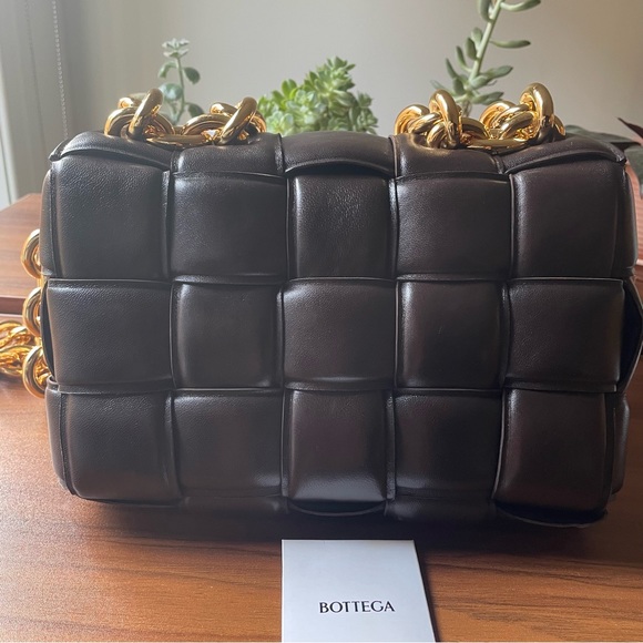 HOST PICK⭐️BOTTEGA VENETA CHAIN CASSETTE BAG -Padded lambskin leather-DARK BROWN - Picture 5 of 16